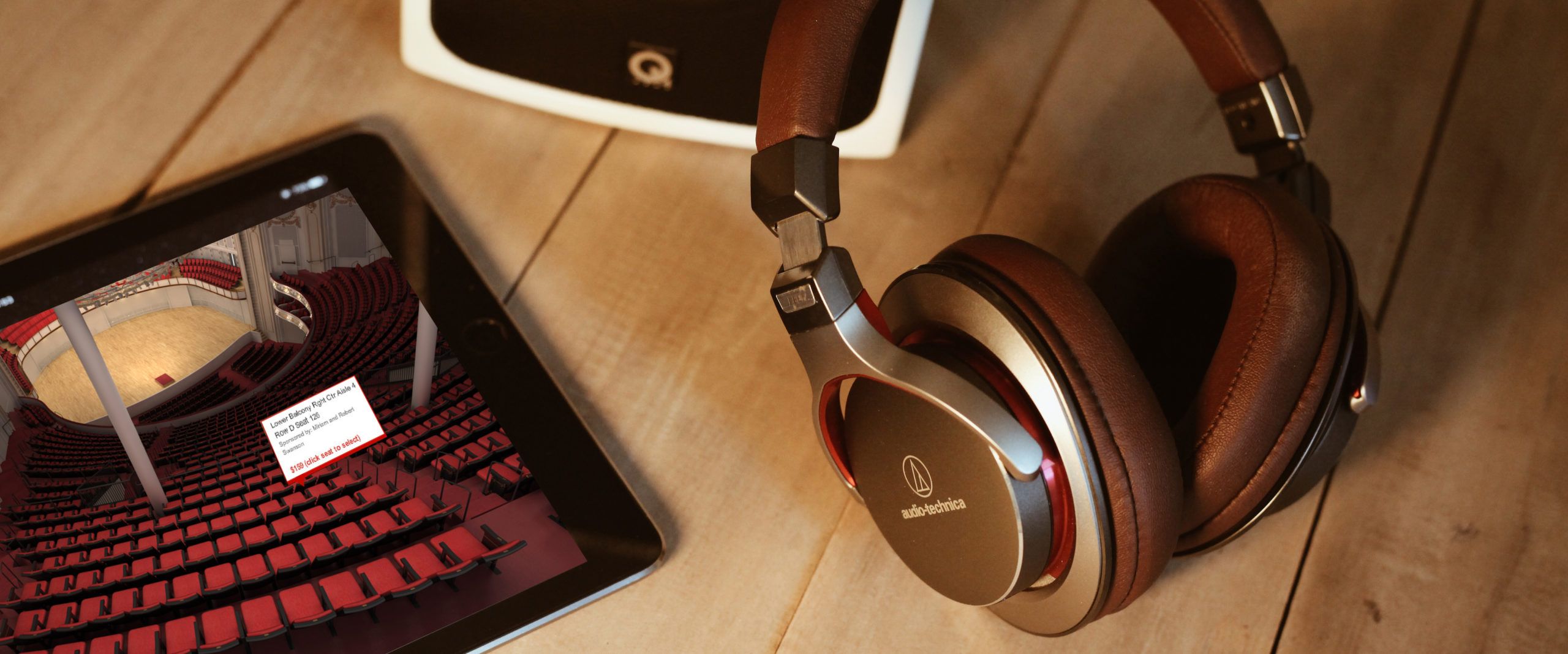 Chicago Symphony Orchestra Seat Preview On Tablet With Headphones