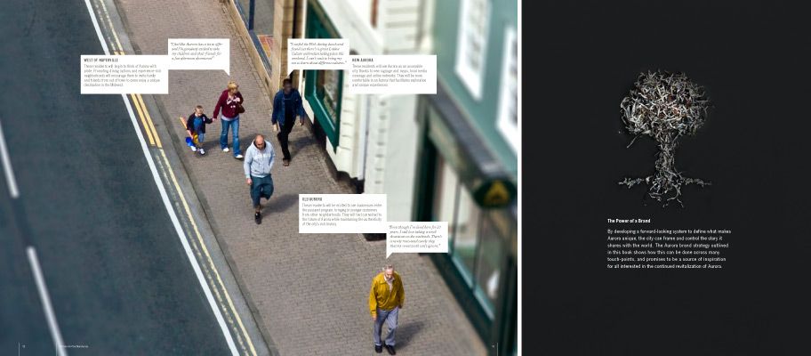 City Of Aurora Book Spread Aerial Street Brand Symbol