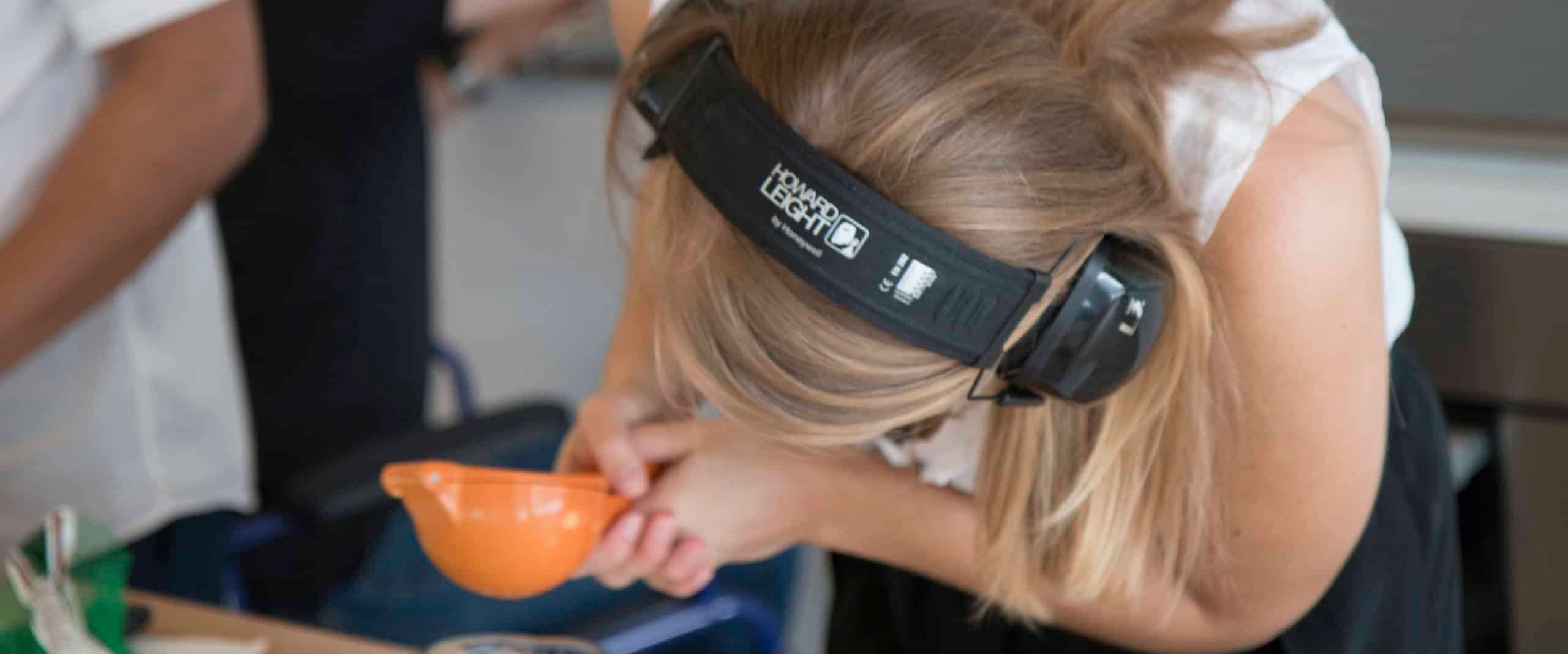 Ge Appliances User Wearing Headset In Kitchen Test