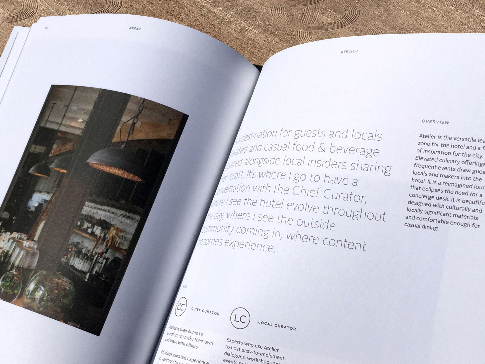 Hyatt Atelier Book Spread Overview And Curator Icons