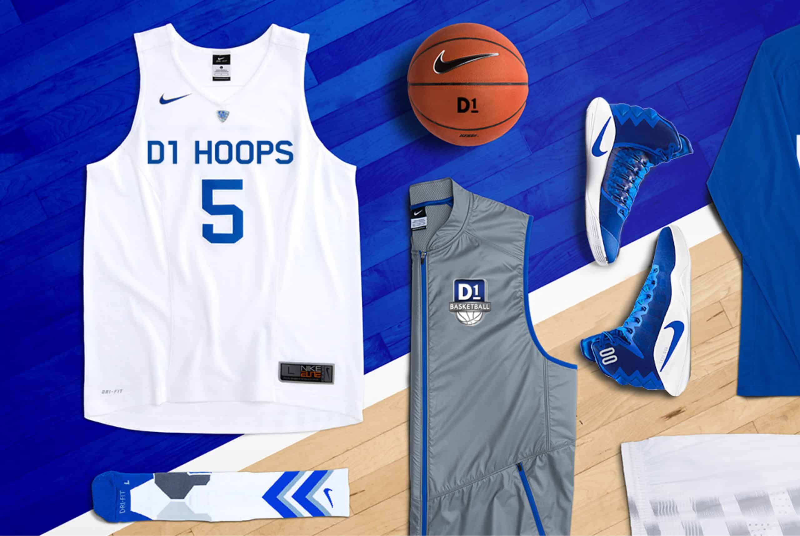 Nike Team D1 Hoops Uniform Gear Flatlay